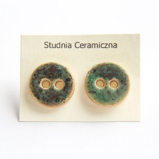 kolczyki ceramiczne Kolczyki ceramiczne guziki