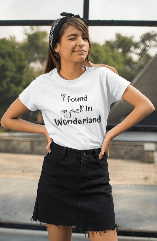 Koszulka z napisem I found myself in Wonderland EvienArt