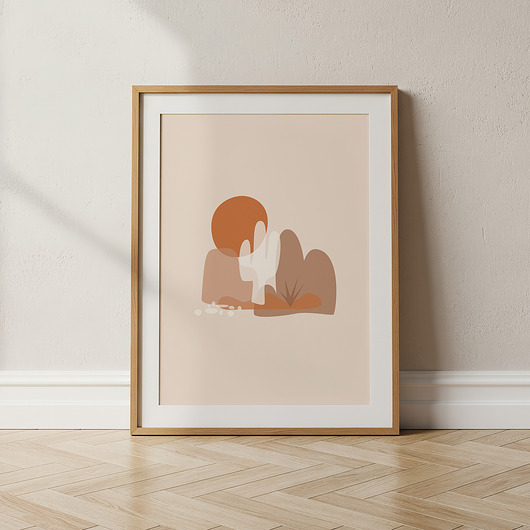 grafiki i ilustracje "Desertscape No.01" plakat ilustracyjny
