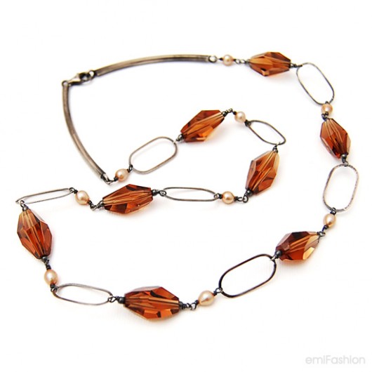 Kryształy Swarovski Polygon z perłami  MAREMI Jewelry