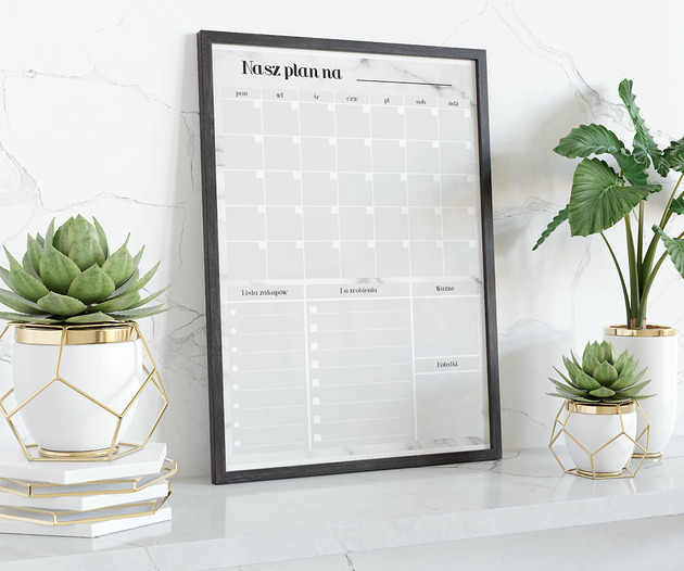 Planer suchościeralny w ramce marble sisi planners