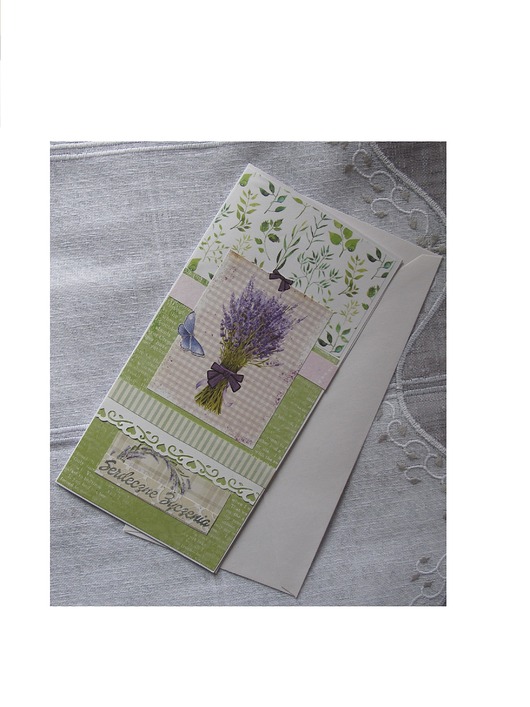 kartki scrapbooking Lawenda I