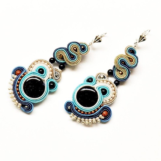 kolczyki soutache Sutaszowe kolczyki THOUSAND SUNS