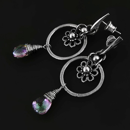 kolczyki swarovski Mistyczne kwarce - kolczyki lub klipsy