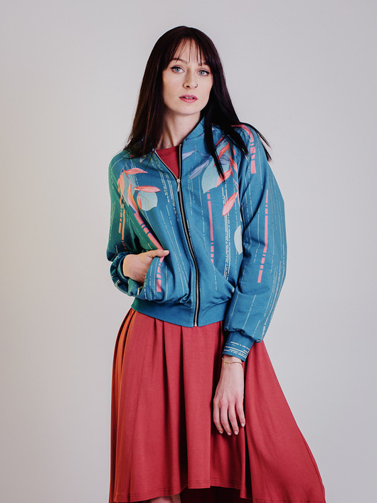 Kurtka Fio bomber - Butterflu Blue Pracownia FIO