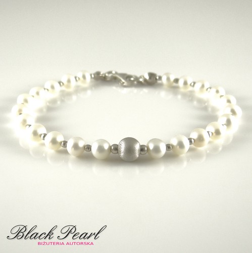Pearls in Silver - bransoletka Black Pearl