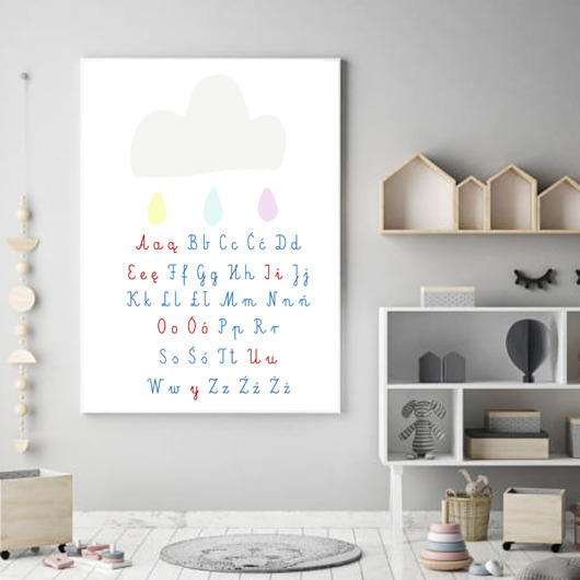 alfabet Montessori  plakat dla dzieci Plakatowka