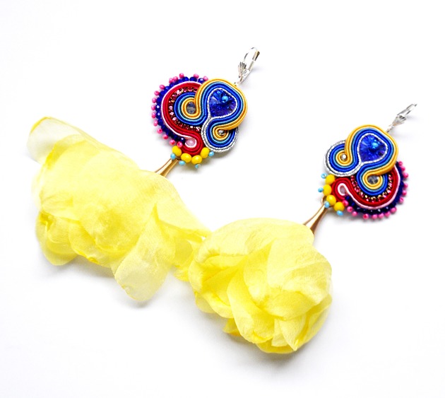 kolczyki soutache Sutaszowe kolczyki LISBOA _ EXPRESS