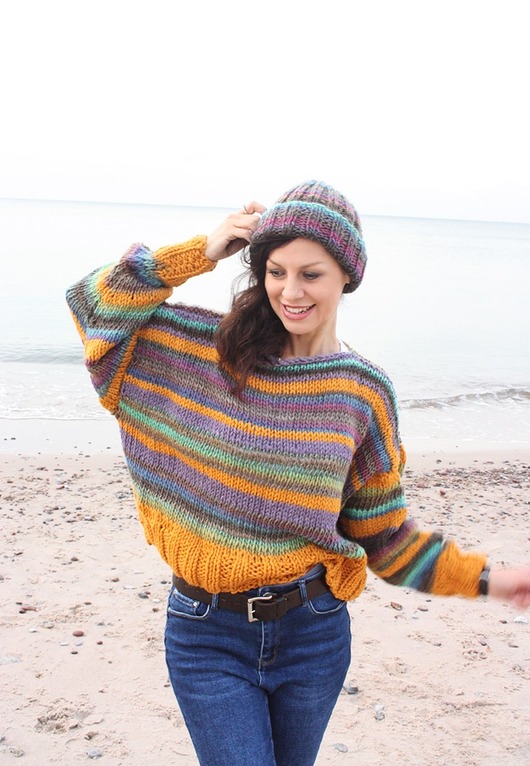 swetry damskie  Sweter handmade   z wełną moher