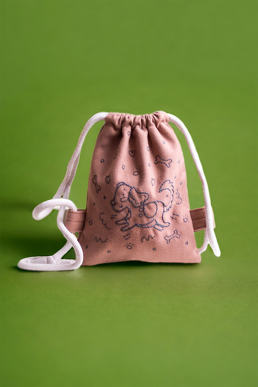 torebki, worki i plecaki dziecięce Mini brązowy workoplecak dziecięcy z haftem