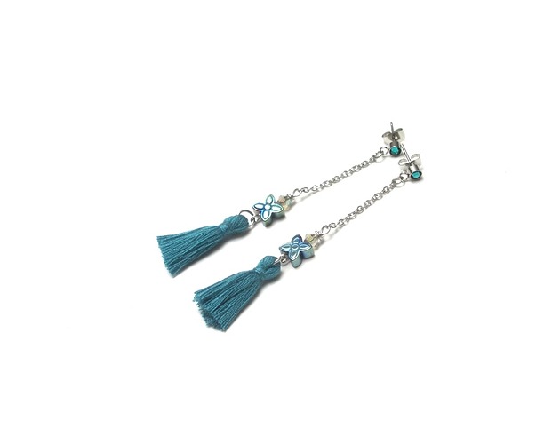 Kolczyki chwosty ALLOYS COLLECTION /long/boho/turkus/vol.2   KiKa pracownia