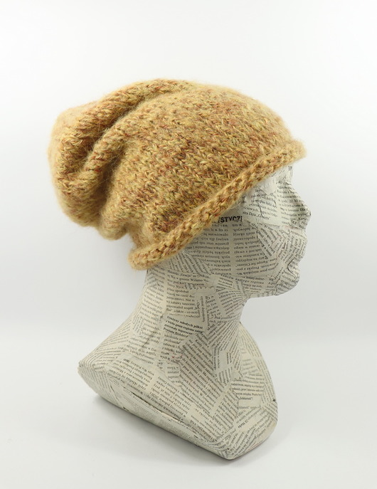 czapki damskie Luźna czapka miodowa krasnal beanie nerd hipster