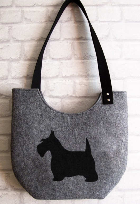 Torebka filcowa kolekcja DOG (zamek) ruben art