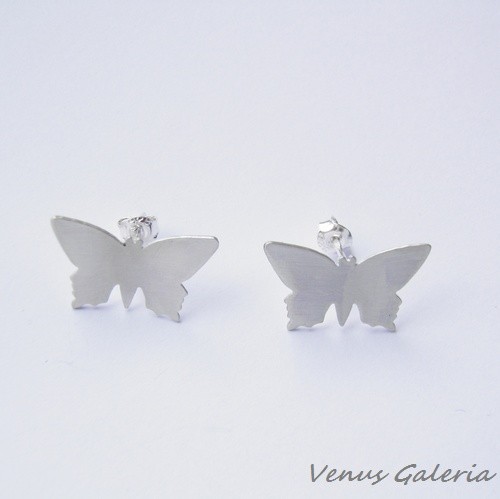 Kolczyki srebrne - Butterfly white II VENUS GALERIA