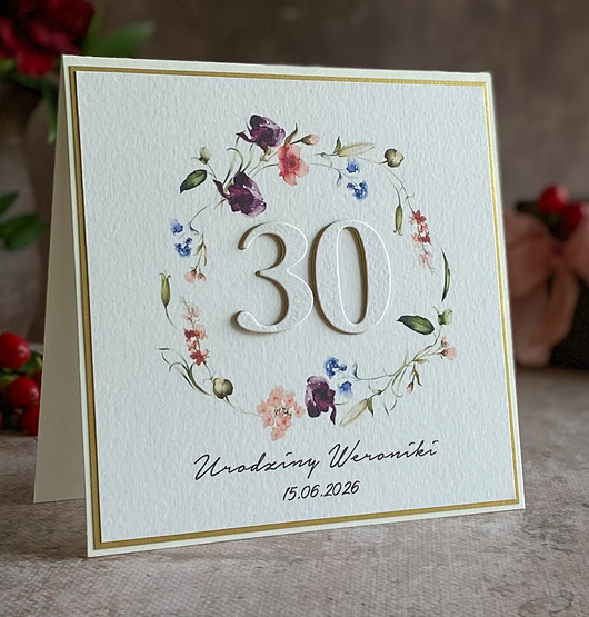 kartki scrapbooking Kartka urodzinowa z kopertą prezentową, BH 70C