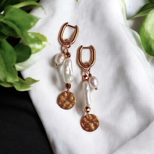 kolczyki z kamieniami Fikuśne perły : kolczyki : wyjątkowy prezent PREMIUM