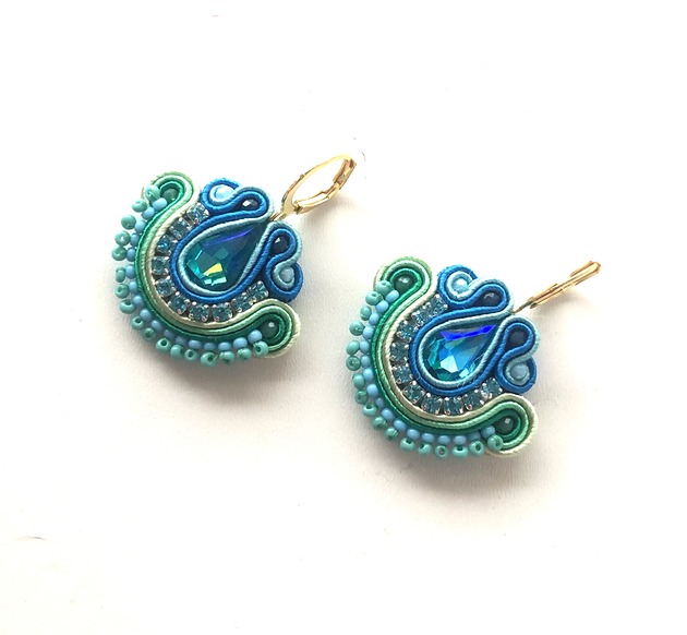 kolczyki soutache Sutaszowe kolczyki KEF