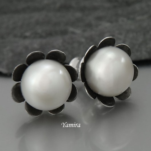 flower pearls - kolczyki yamira