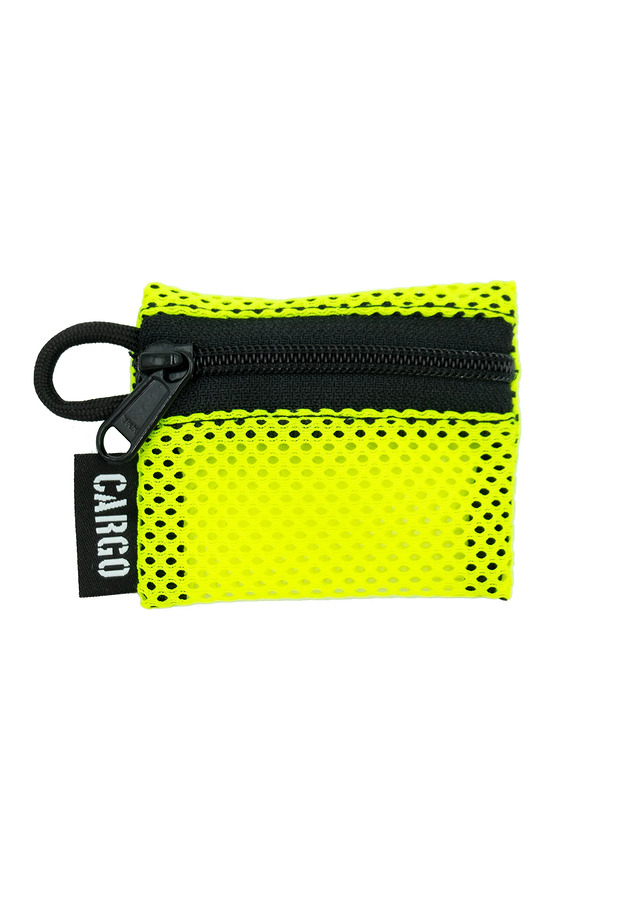 portfele damskie MINI Portfel Mesh NEON YELLOW