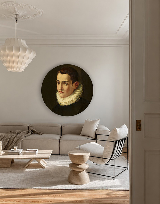 obrazy Portret młodego mężczyzny - Angelo Bronzino - okrągły obraz lub naklejka