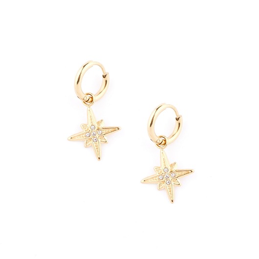 kolczyki - inne Ozdobna Iskierka (białe cyrkonie) - kolczyki koła