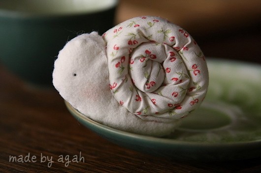 Broszka ślimaczek made by agah