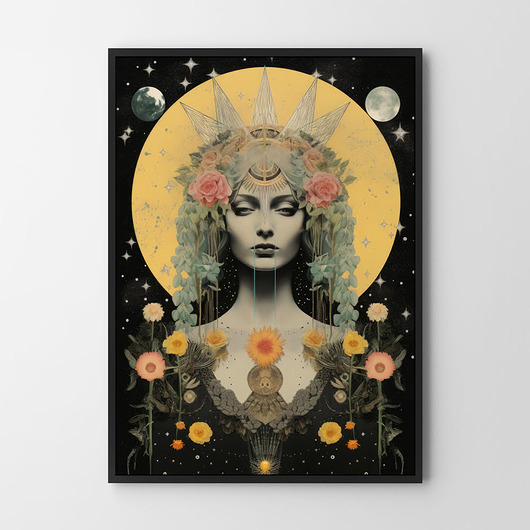 plakaty Plakat Kobieta astrologia kolaż