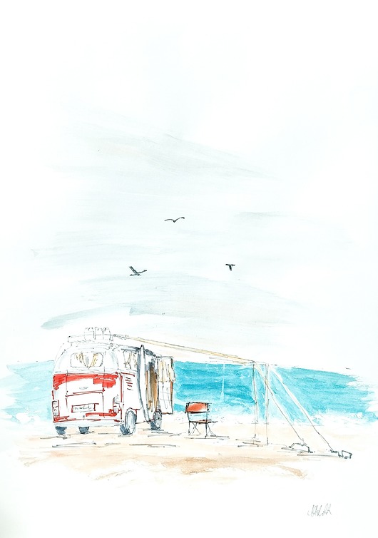 plakaty Plakat  On the beach