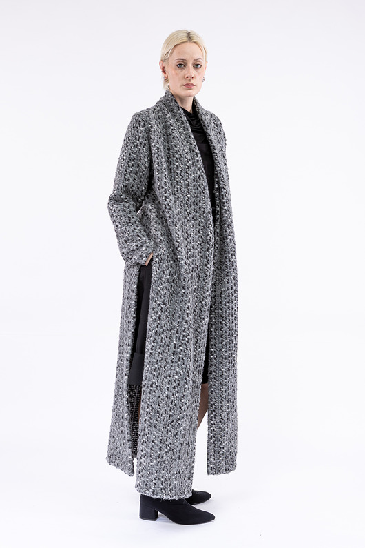 płaszcze damskie Woolen cardigan coat