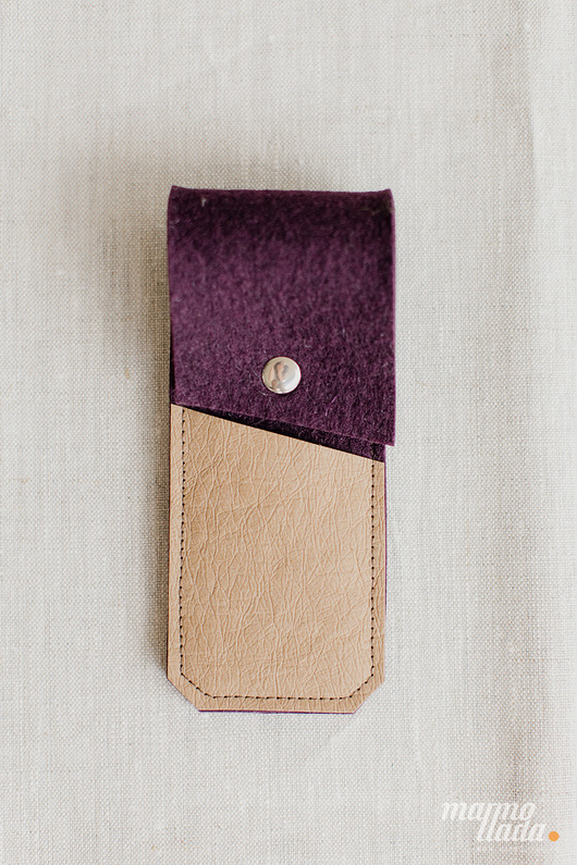 piórniki Marmollada - etui filcowe NA DŁUGOPISY oberżyna + B