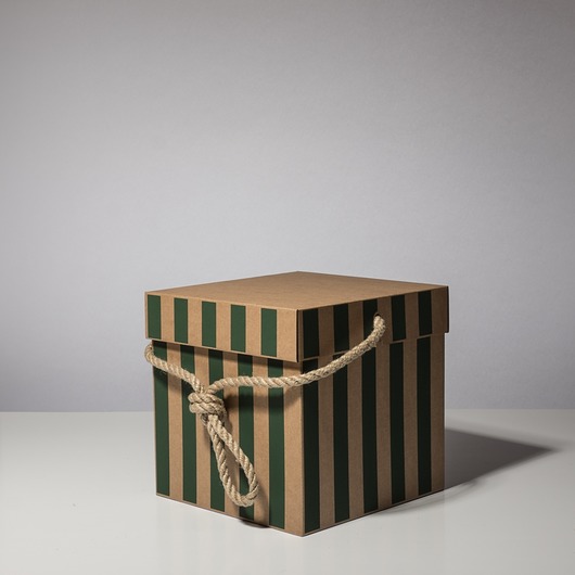 Bag Box Torba tekturowa 22x22x22 cm pasy nieb. BagStreetBox