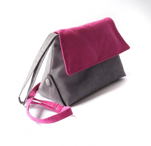 torebka midi - grey&pink - elfagado