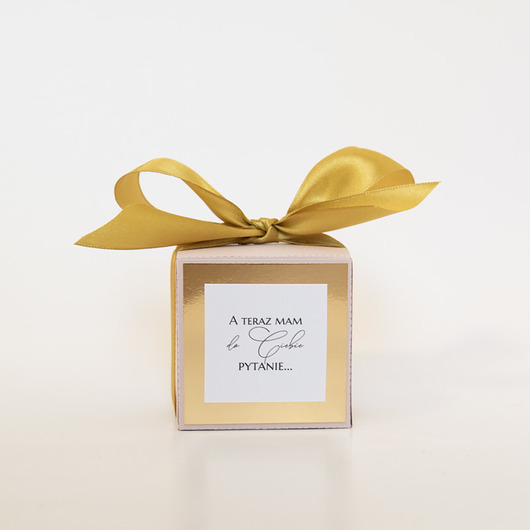 zaproszenia i kartki na ślub Prośba o świadkowanie pudełeczko