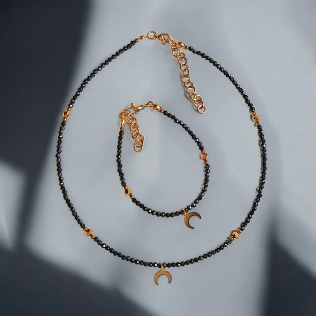 komplet biżuterii RAZEM TANIEJ! ochronny naszyjnik i bransoletka w pudełku jubilerskim