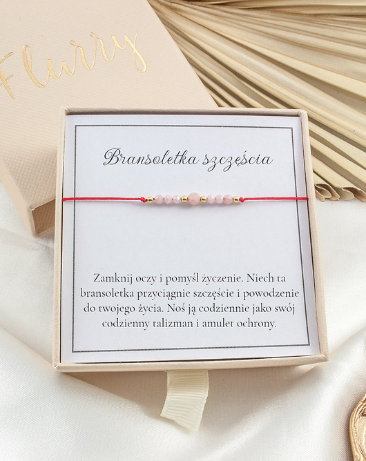 bransoletki złote Czerwona Bransoletka szczęścia, Opal