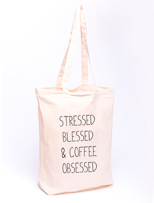 Torba z nadrukiem - STRESSED BLESSED (S) AllbagAllprints