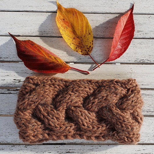 czapki damskie Opaska HANDMADE beżowa