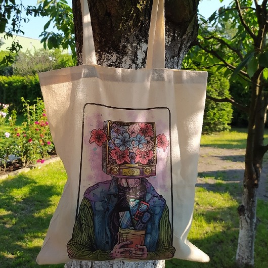 Torba bawełniana z nadrukiem Human millennium ART ORGANIC