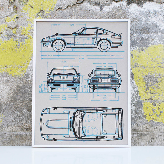 WYDRUK NA TEKTURZE 30X40 cm DATSUN 240 Z 280 Z 777 Tshirts