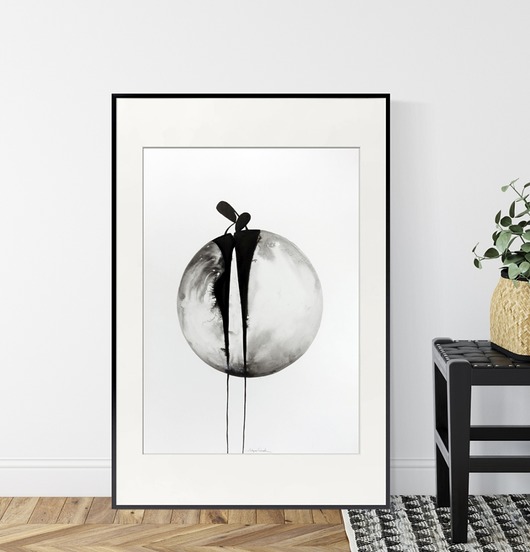 grafika 50X70 cm wykonana ręcznie MiniMalArt