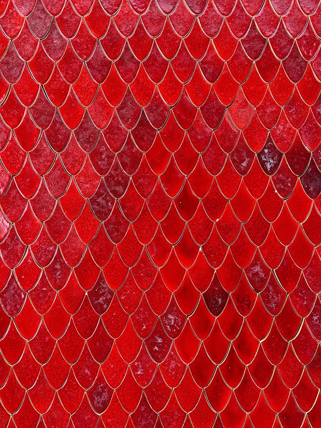kafle i panele Wyprzedaż -Kafle  Smocza Łuska czerwona- 2m2