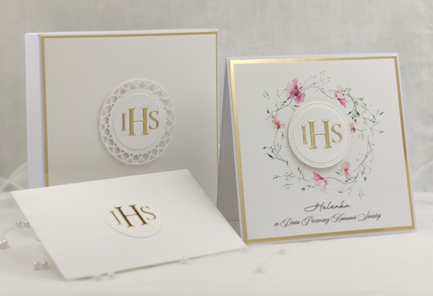 kartki na komunię Kartka na komunię z pudełkiem i kopertą, 59B