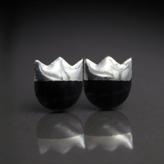 kolczyki ceramiczne Tulipany/stal chirurgiczna/