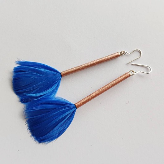kolczyki z piórami PIÓRKO kolczyki