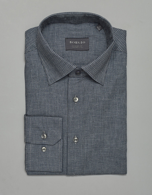 koszule męskie koszula męska 00291 dł. rękaw granatowy classic fit