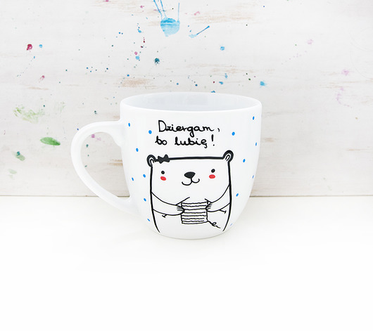 Dziergam, bo lubię - kubek porcelanowy XL miamilu