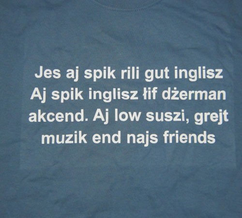 jes i spik rili gut inglisz ruda klara