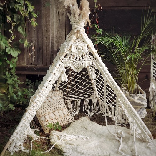 Teepee, tipi, namiot makrama Rootsofmacrame
