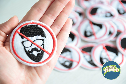 Naszywka termo przylepna NO HIPSTER Wyszywane