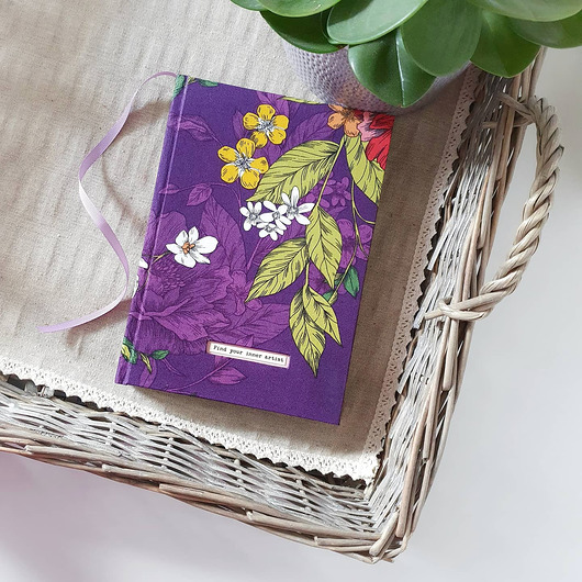 notatniki i albumy Kwiatowy notatnik A5, bullet journal